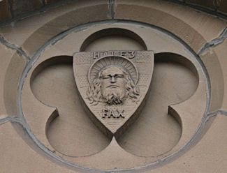 Halifax - Prescott Street Detail of Head Carving above Entrance